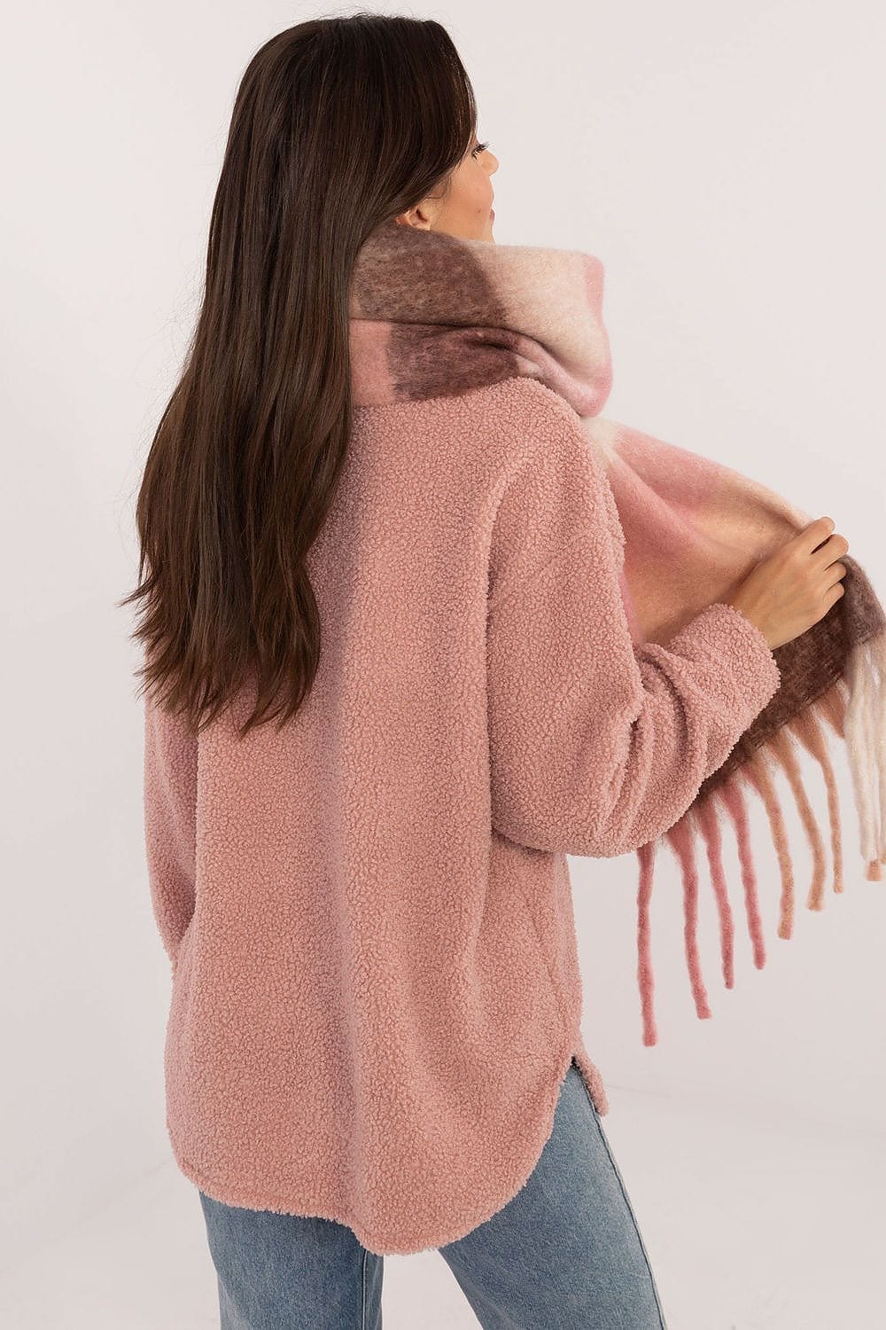 Women Check Pattern Scarf 217cm - ShalayeFashion