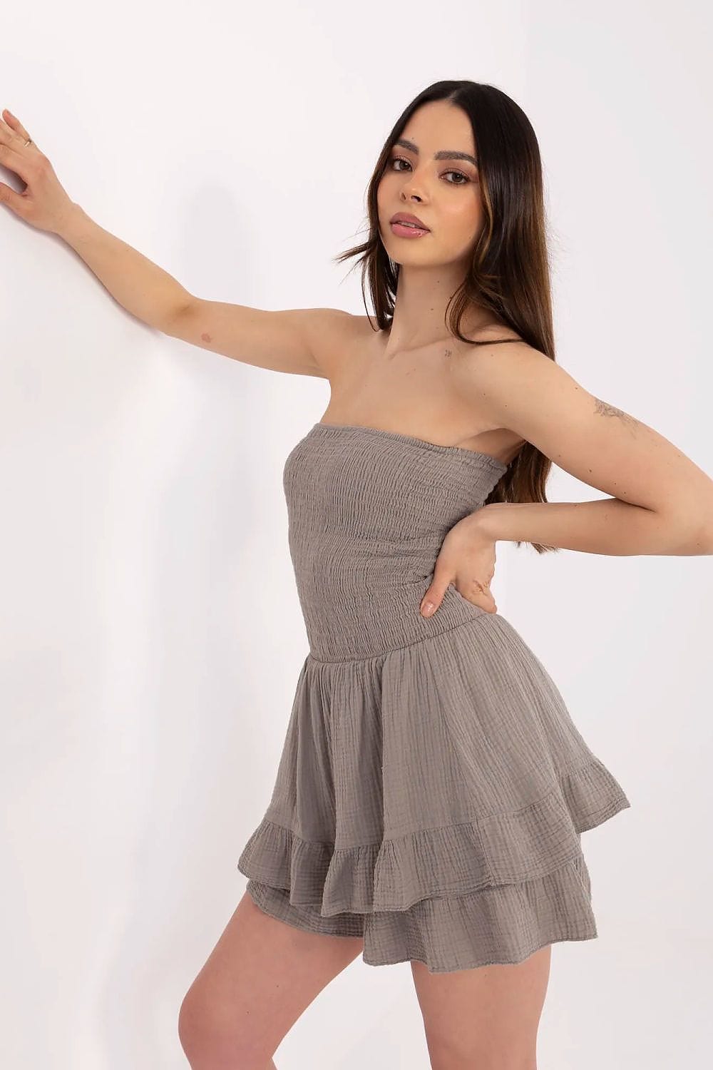 Women Cotton Jumpsuit Short Sleeveless - ShalayeFashion