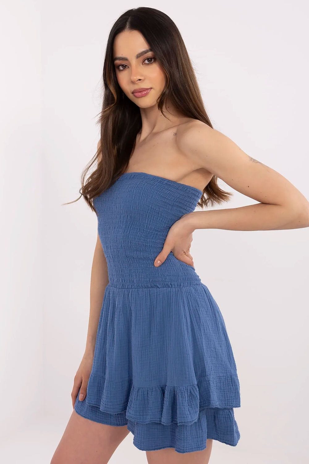 Women Cotton Jumpsuit Short Sleeveless - ShalayeFashion