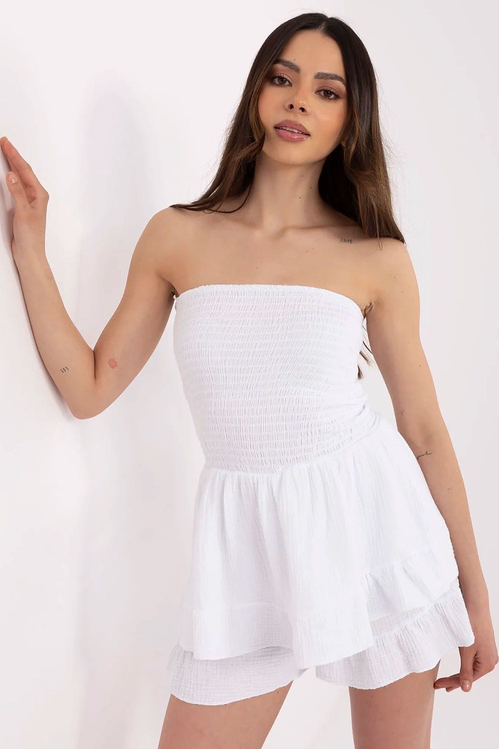 Women Cotton Jumpsuit Short Sleeveless - ShalayeFashion