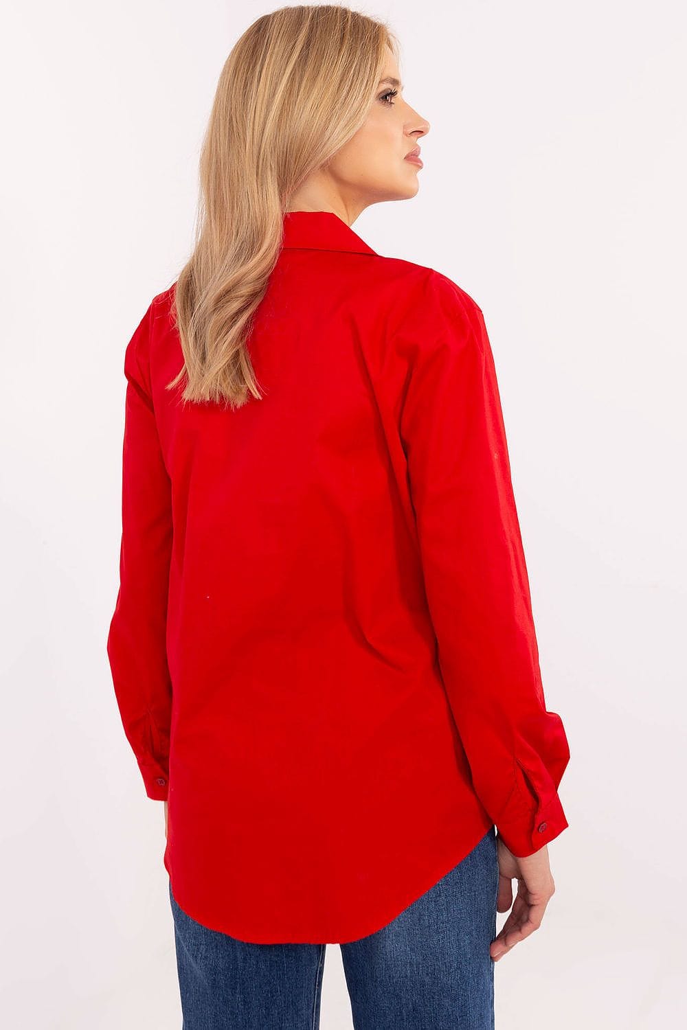 Women Cotton Shirt Teddy Bear Patch - ShalayeFashion