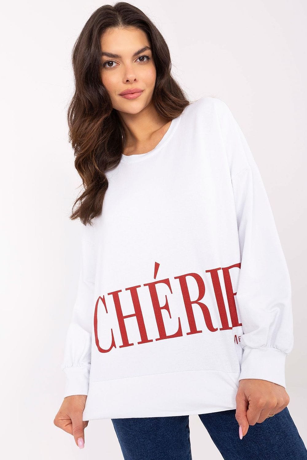 Women Cotton Sweatshirt Graphic Print - ShalayeFashion