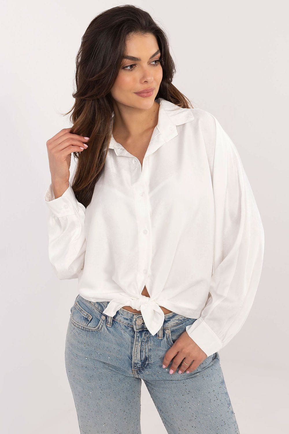 Women Embroidered Shirt Flower Pattern - ShalayeFashion