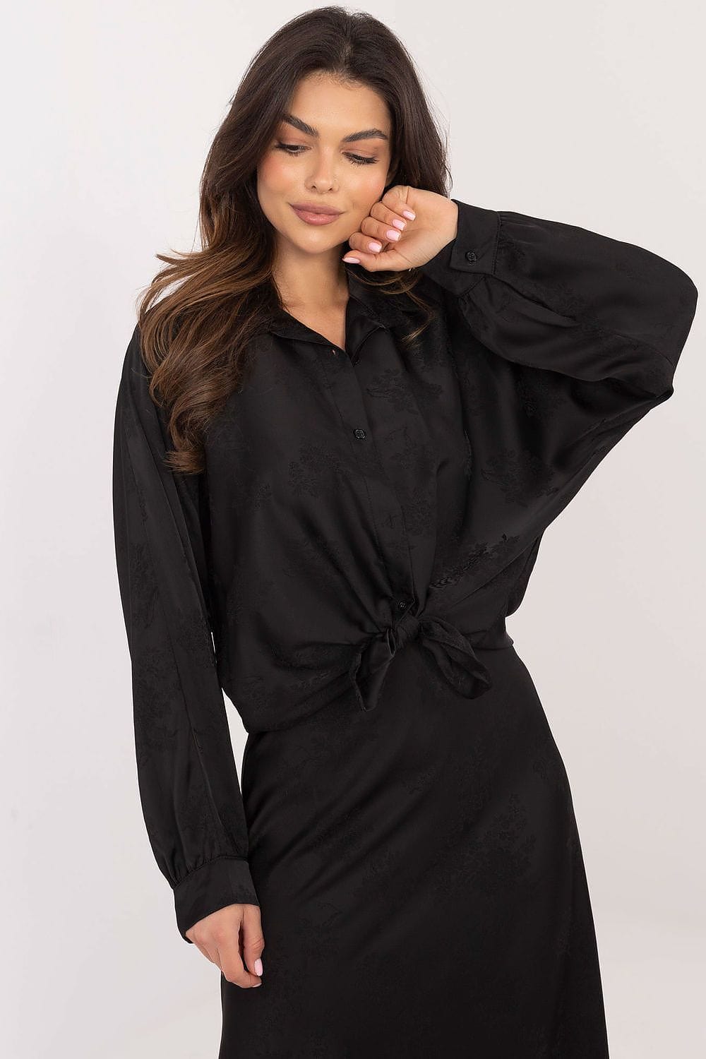 Women Embroidered Shirt Flower Pattern - ShalayeFashion
