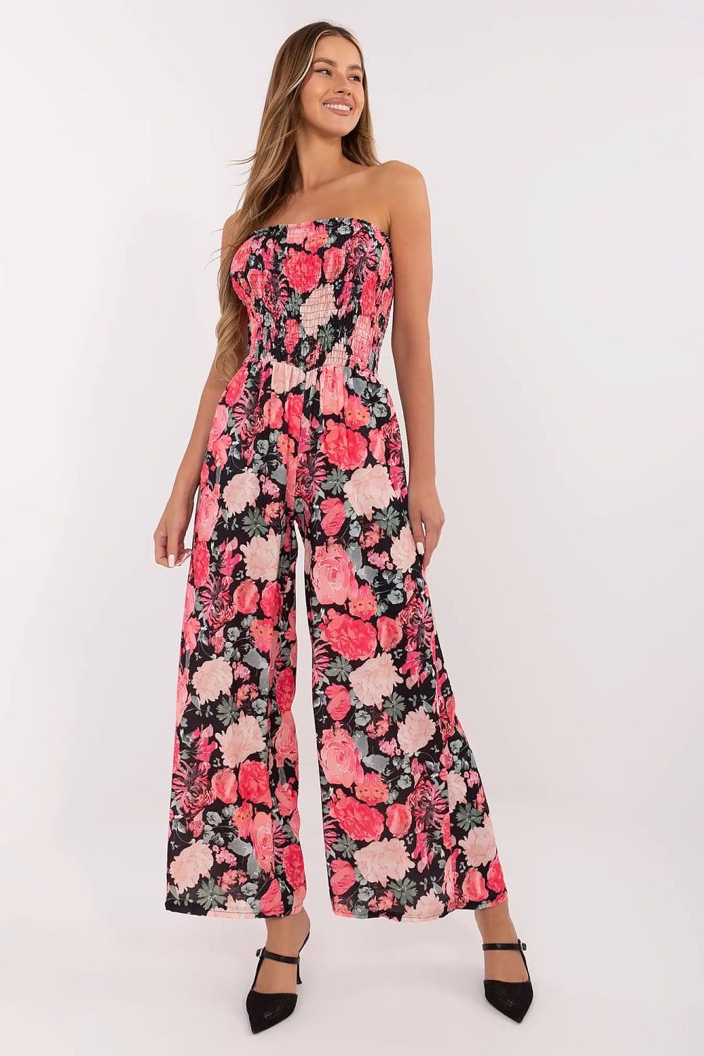 Women Floral Jumpsuit Viscose Sleeveless - ShalayeFashion