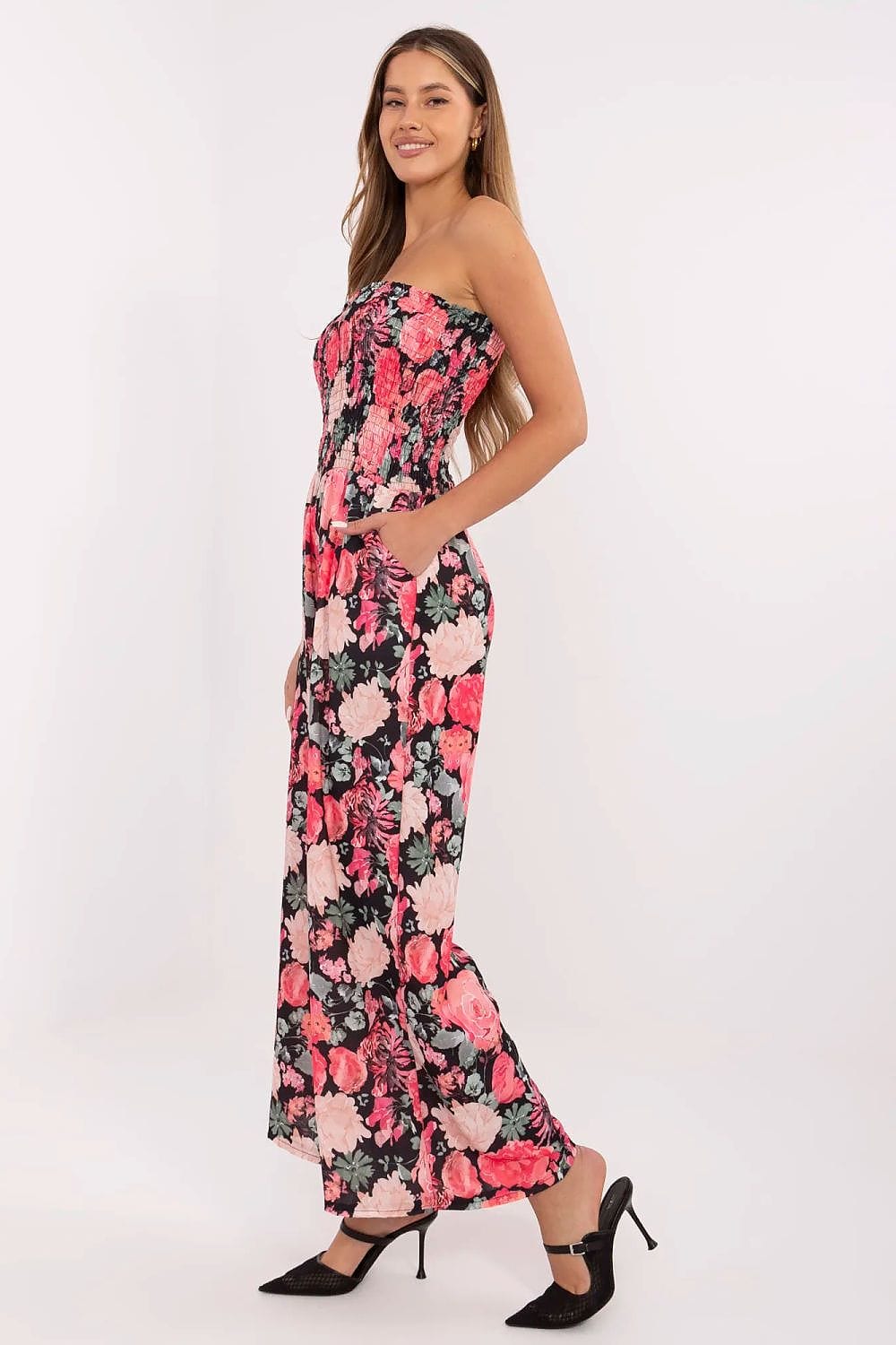 Women Floral Jumpsuit Viscose Sleeveless - ShalayeFashion