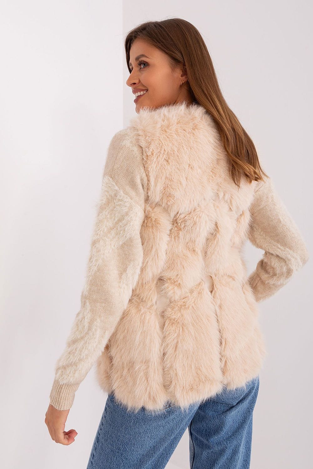 Women Fur Vest Sleeveless Pockets - ShalayeFashion