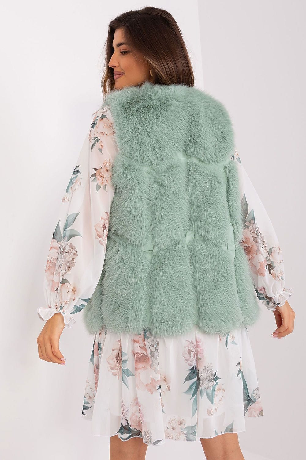 Women Fur Vest Sleeveless Pockets - ShalayeFashion