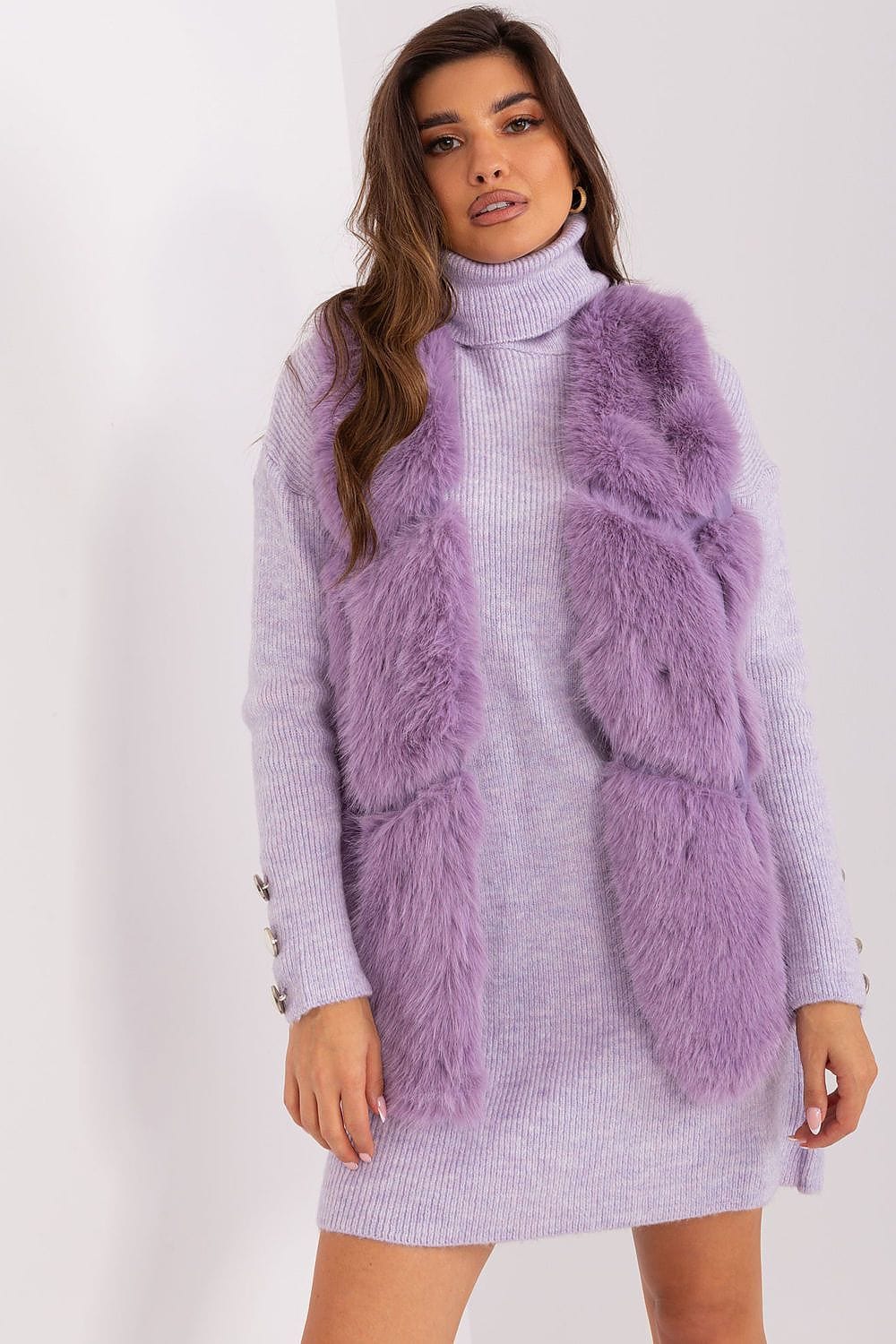 Women Fur Vest Sleeveless Pockets - ShalayeFashion