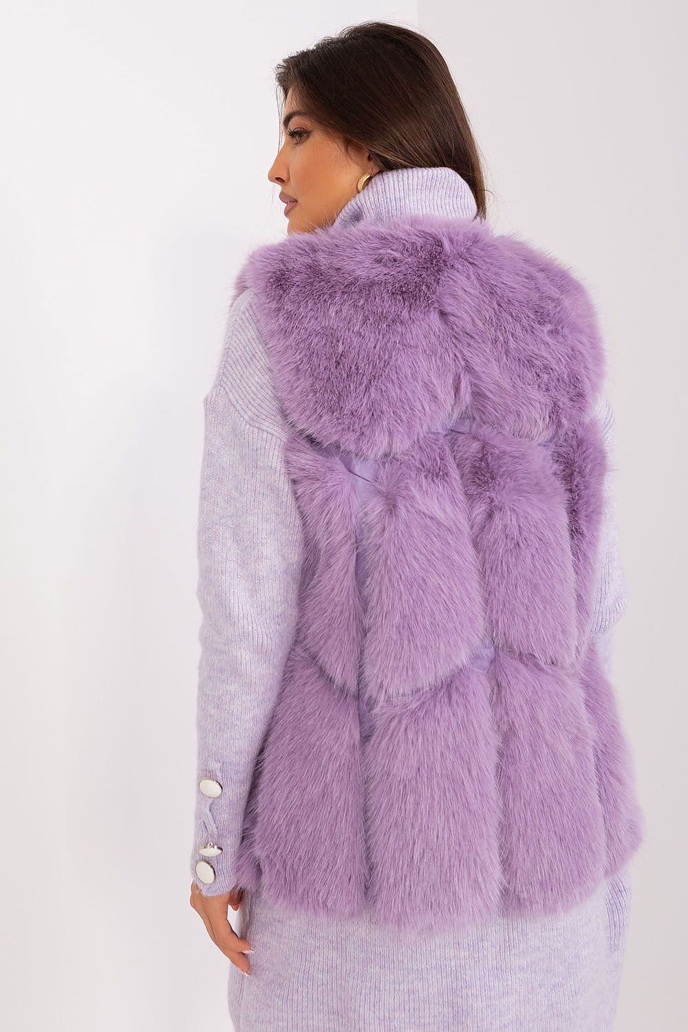 Women Fur Vest Sleeveless Pockets - ShalayeFashion