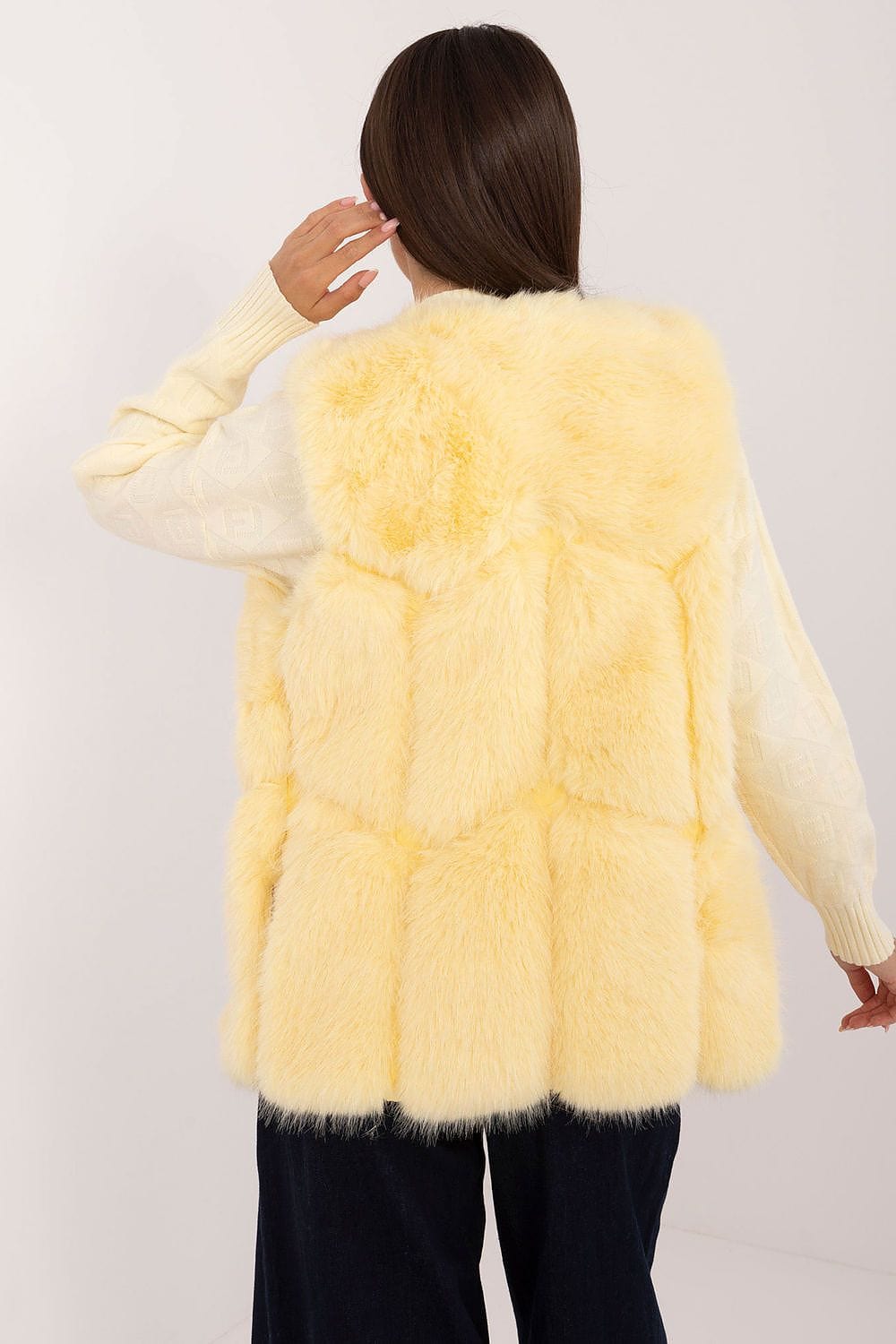 Women Fur Vest Sleeveless Pockets - ShalayeFashion
