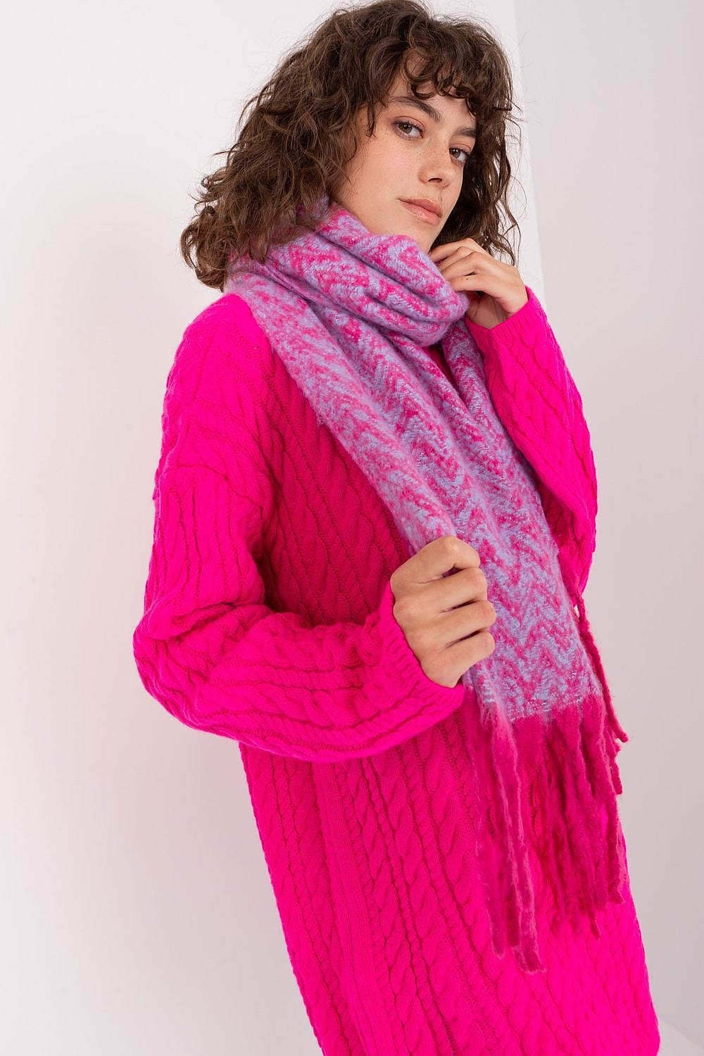Women Geometric Scarf Tassels Long - ShalayeFashion