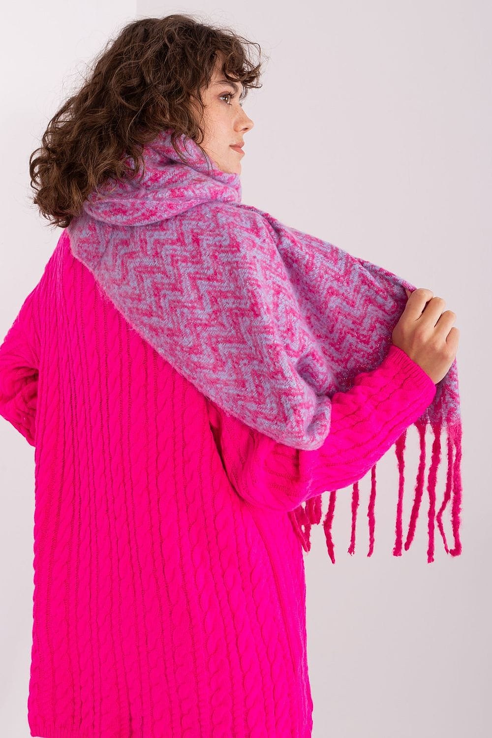 Women Geometric Scarf Tassels Long - ShalayeFashion