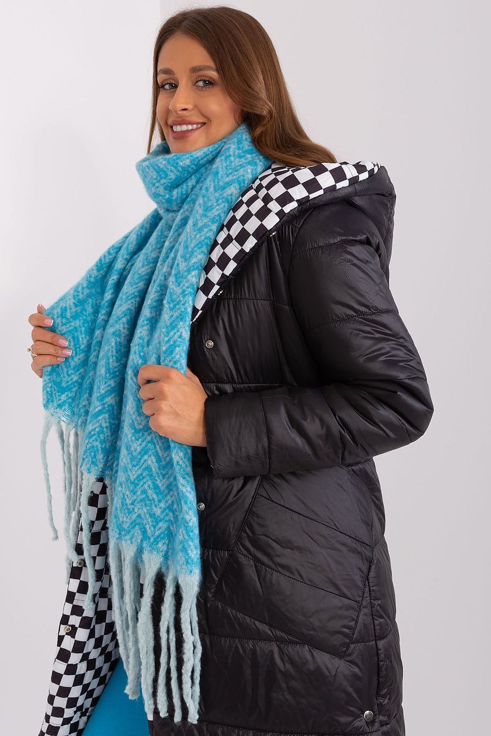 Women Geometric Scarf Tassels Long - ShalayeFashion