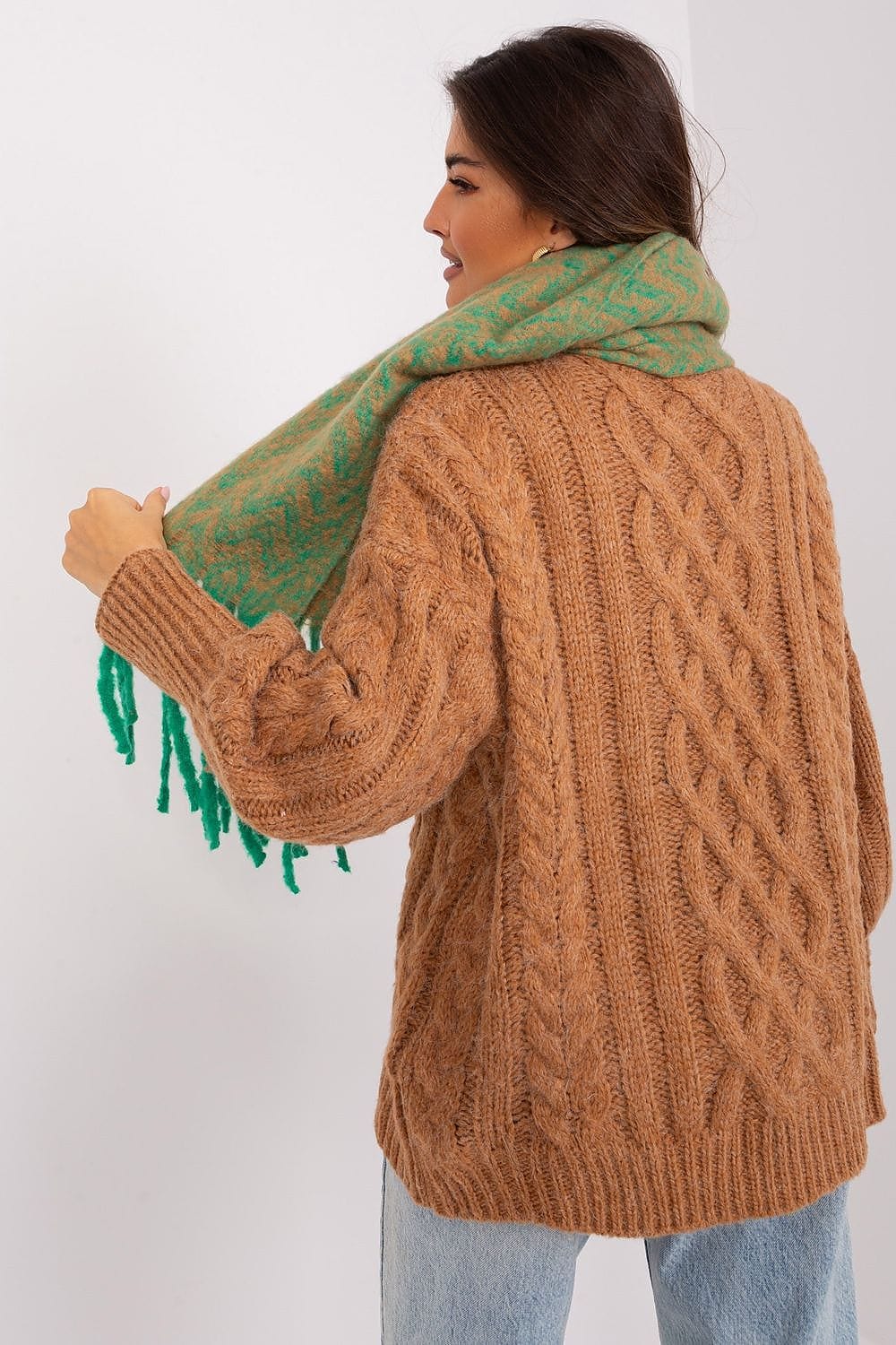 Women Geometric Scarf Tassels Long - ShalayeFashion