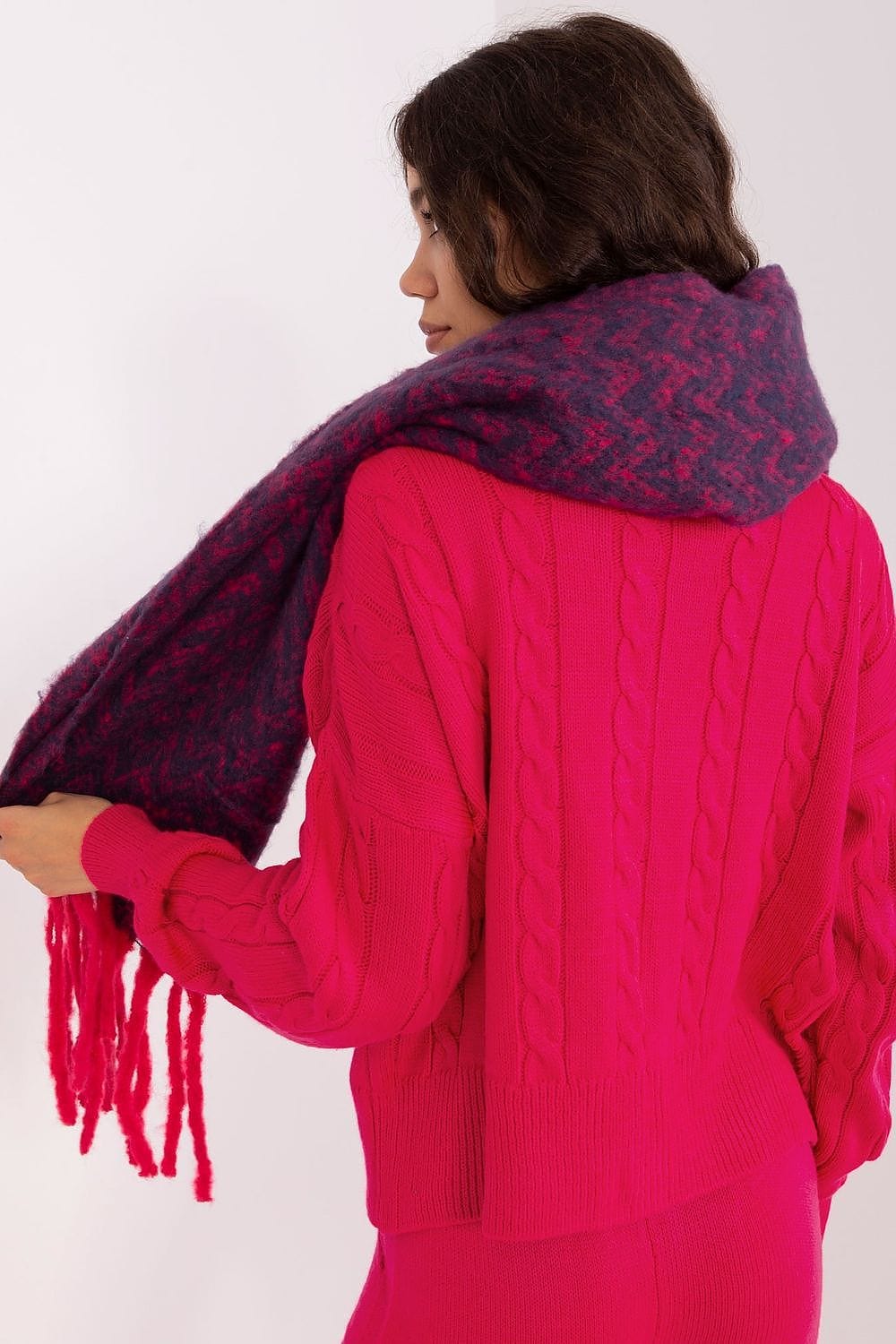 Women Geometric Scarf Tassels Long - ShalayeFashion