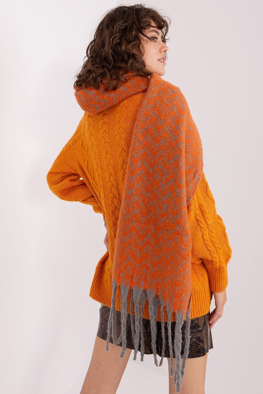 Women Geometric Scarf Tassels Long - ShalayeFashion