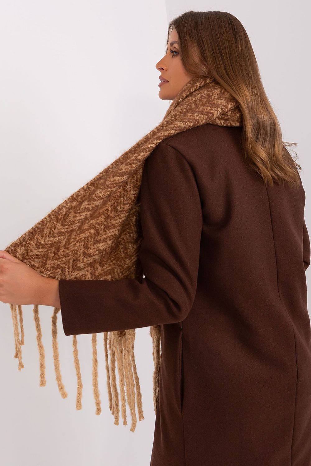 Women Geometric Scarf Tassels Long - ShalayeFashion