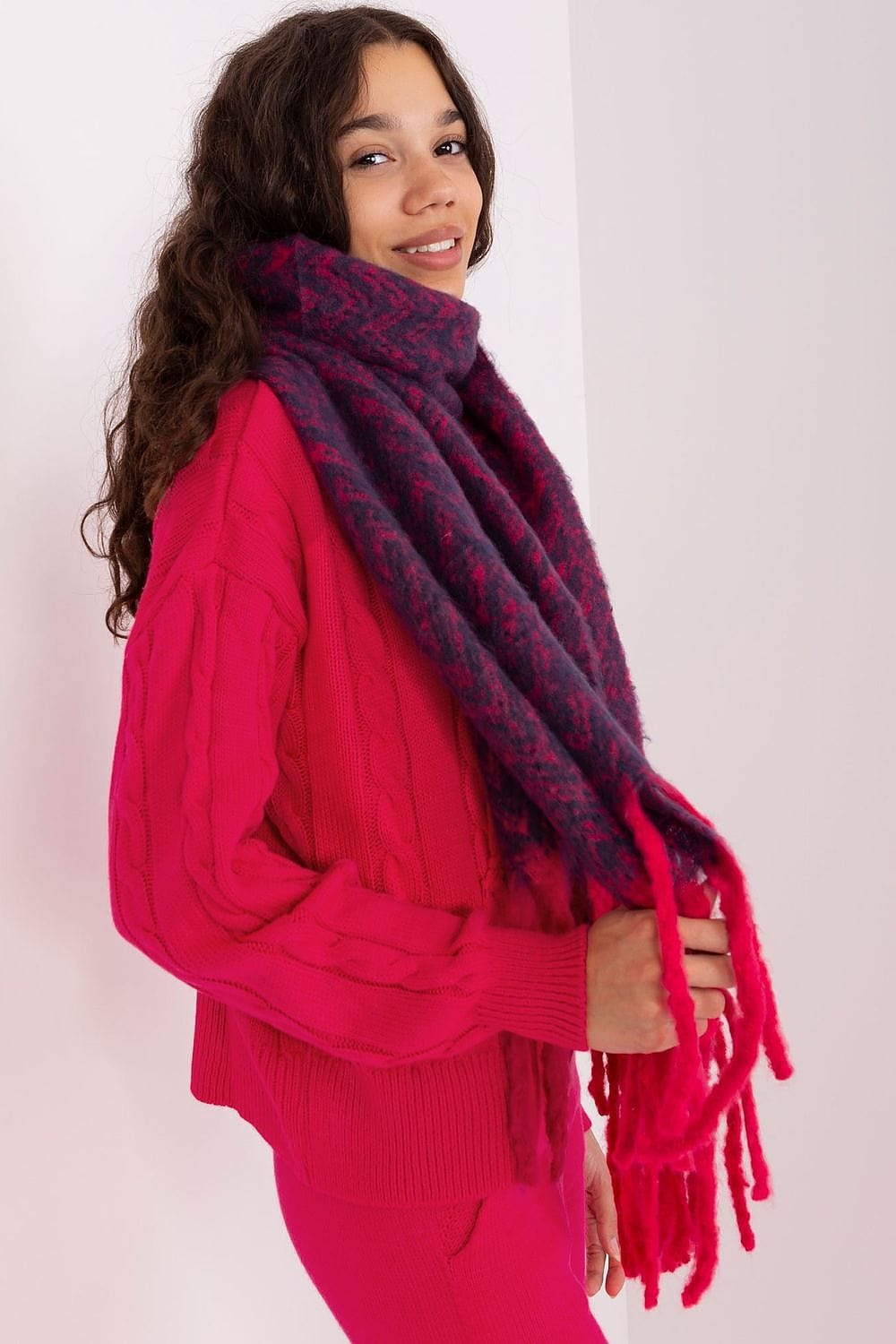 Women Geometric Scarf Tassels Long - ShalayeFashion