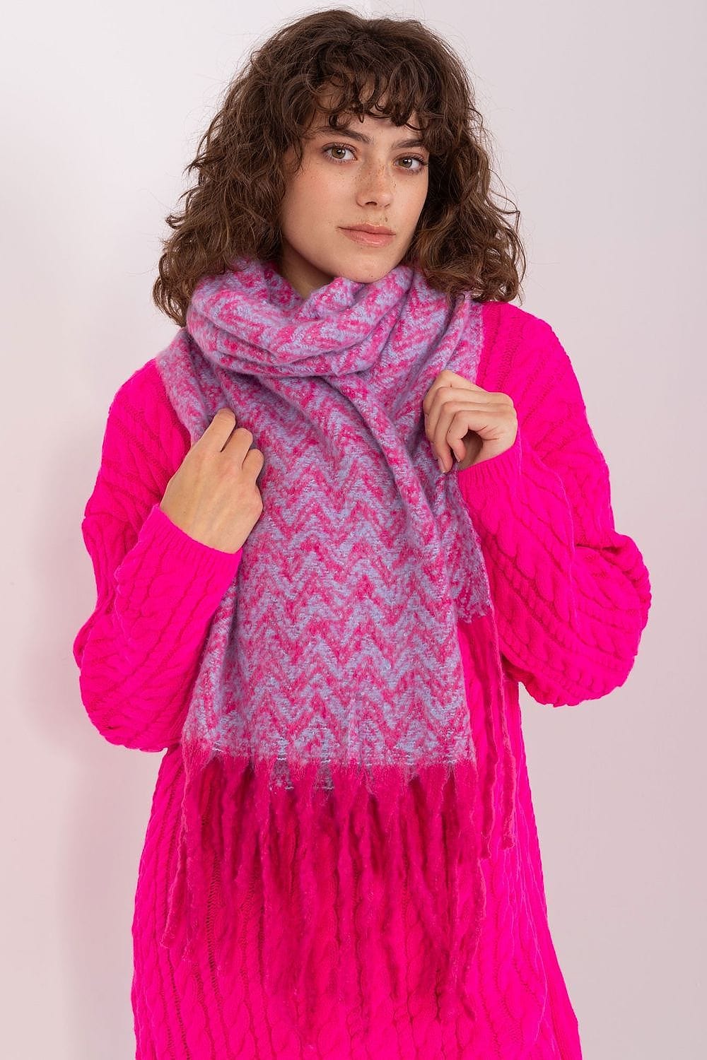 Women Geometric Scarf Tassels Long - ShalayeFashion