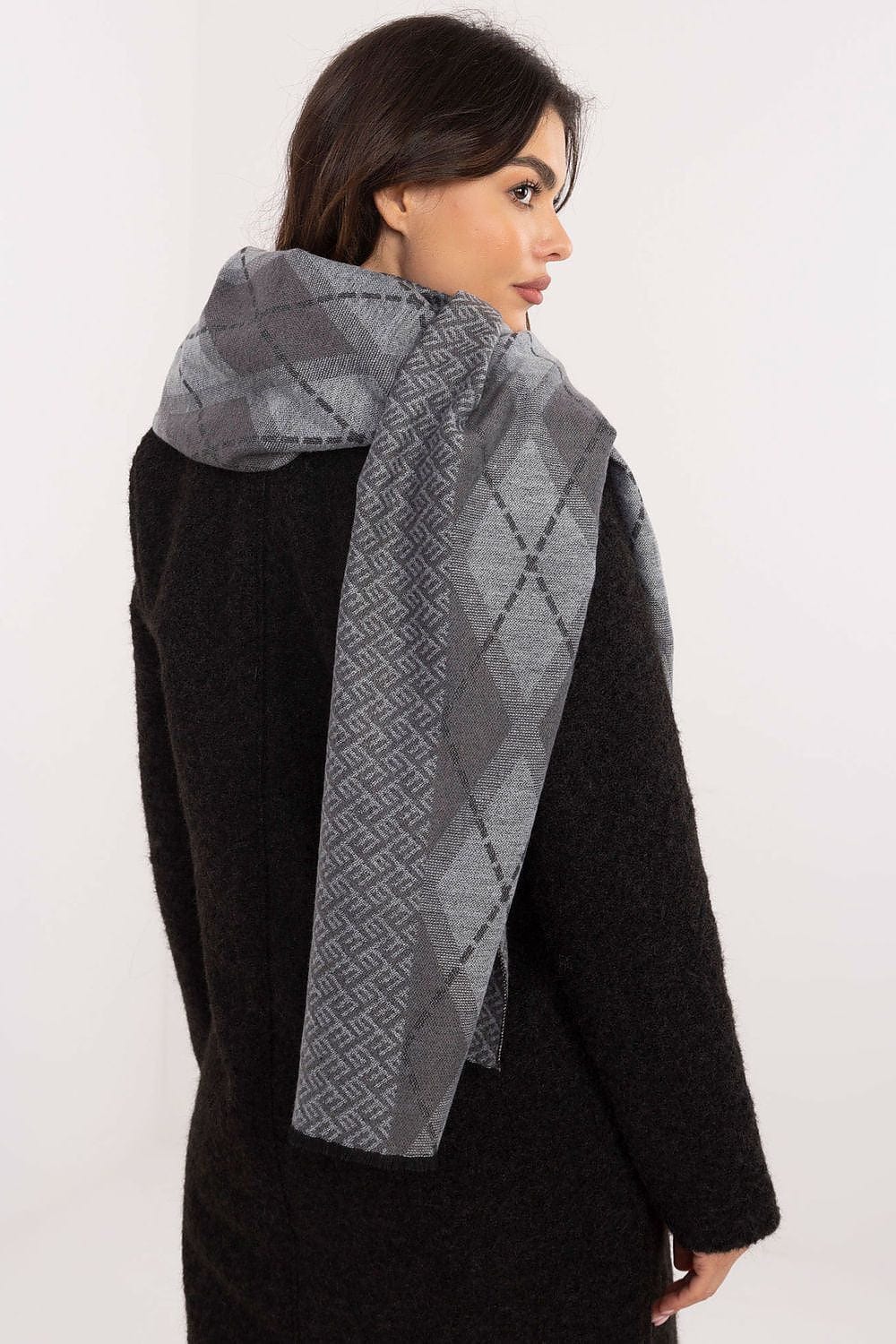 Women Geometric Scarf Viscose Large - ShalayeFashion