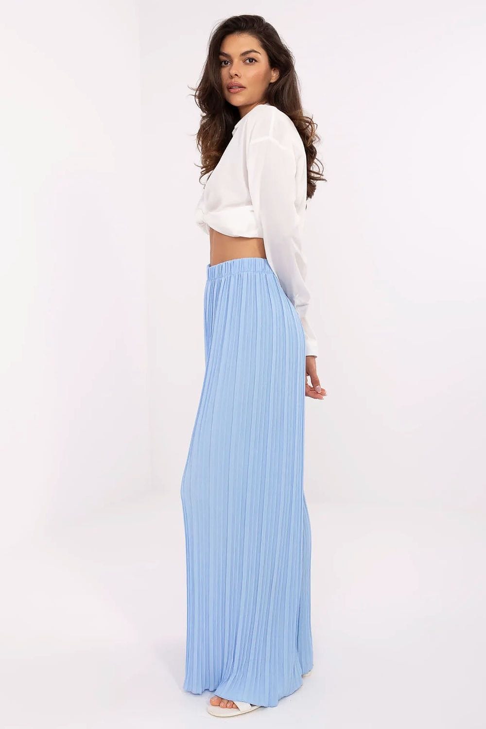 Women High Waist Pants Textured - ShalayeFashion