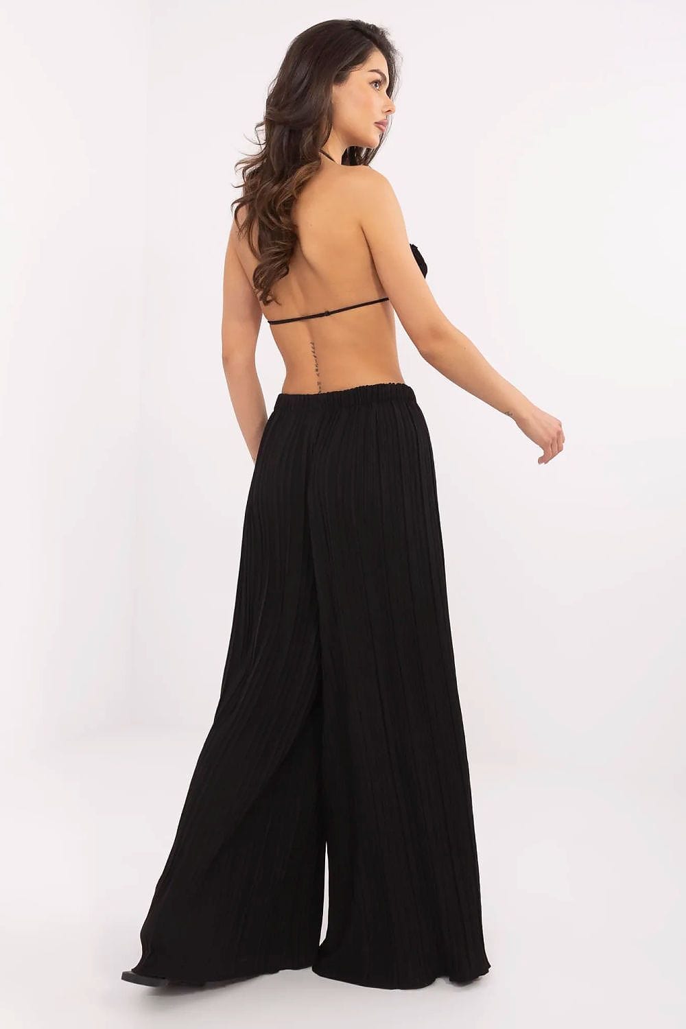 Women High Waist Pants Textured - ShalayeFashion