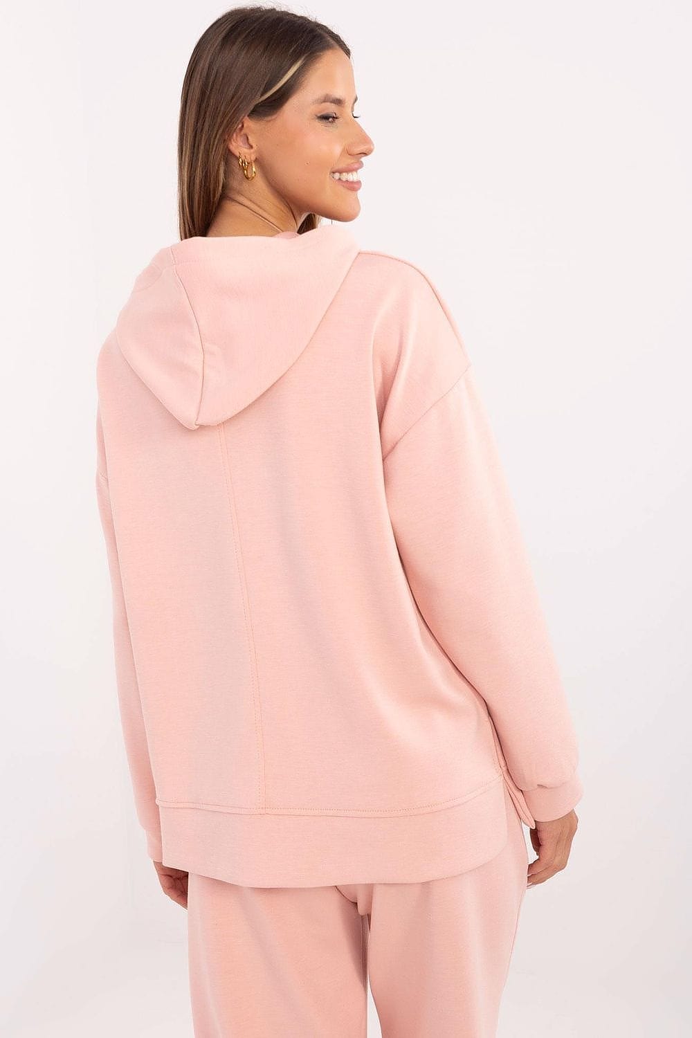 Women Hooded Blouse Side Slits Brooches - ShalayeFashion