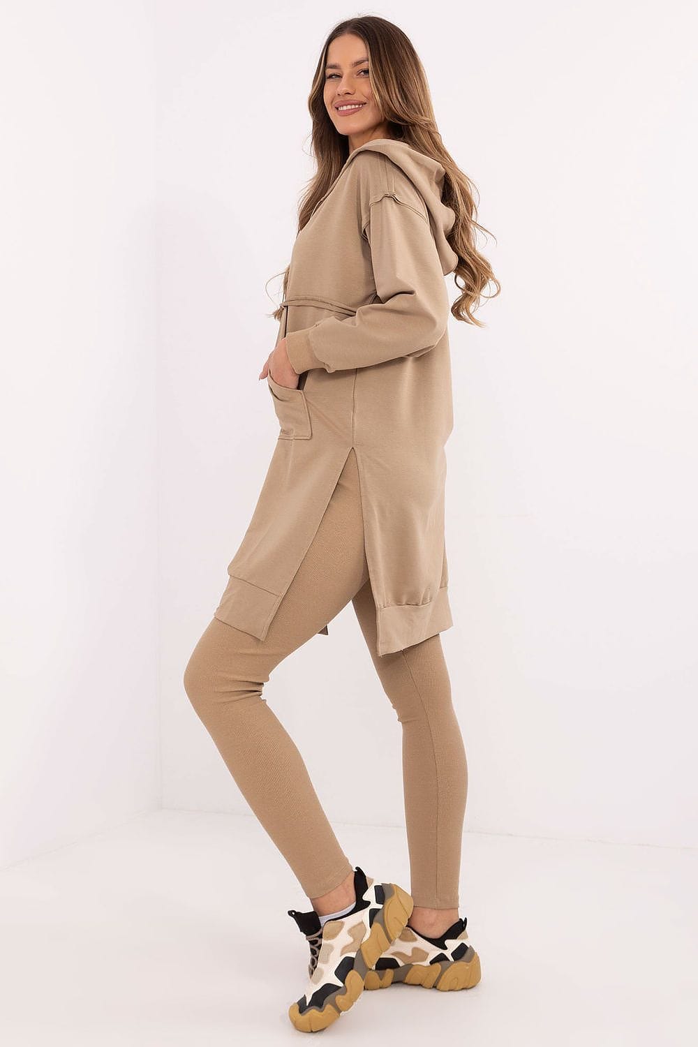 Women Hooded Set Sweatshirt Leggings Cotton - ShalayeFashion