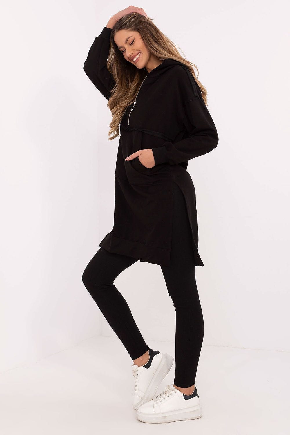 Women Hooded Set Sweatshirt Leggings Cotton - ShalayeFashion