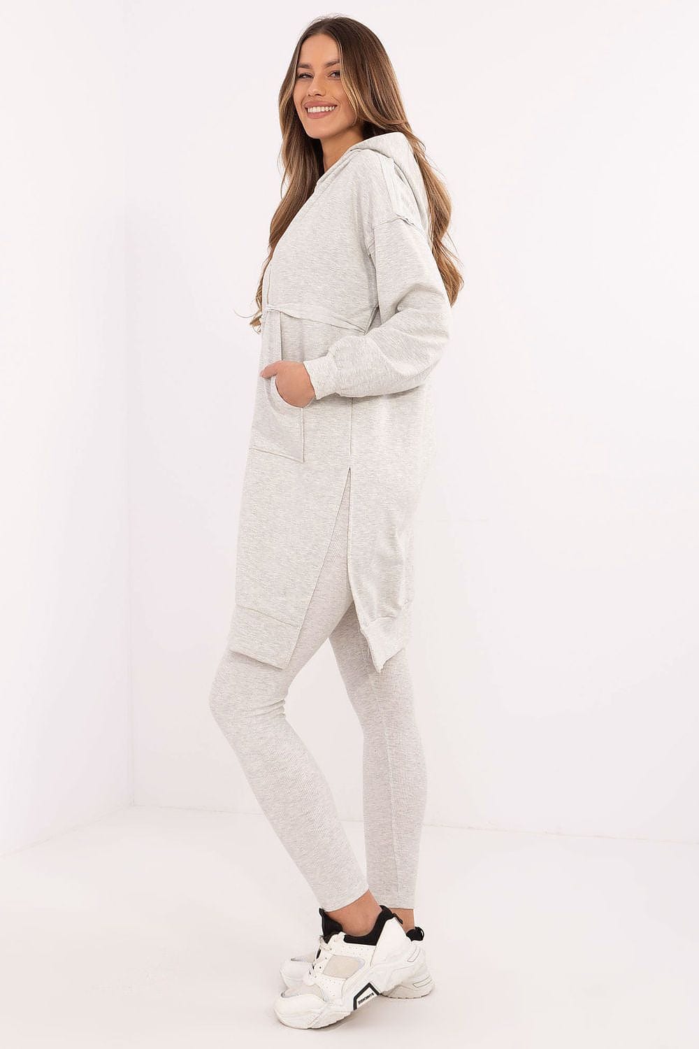 Women Hooded Set Sweatshirt Leggings Cotton - ShalayeFashion