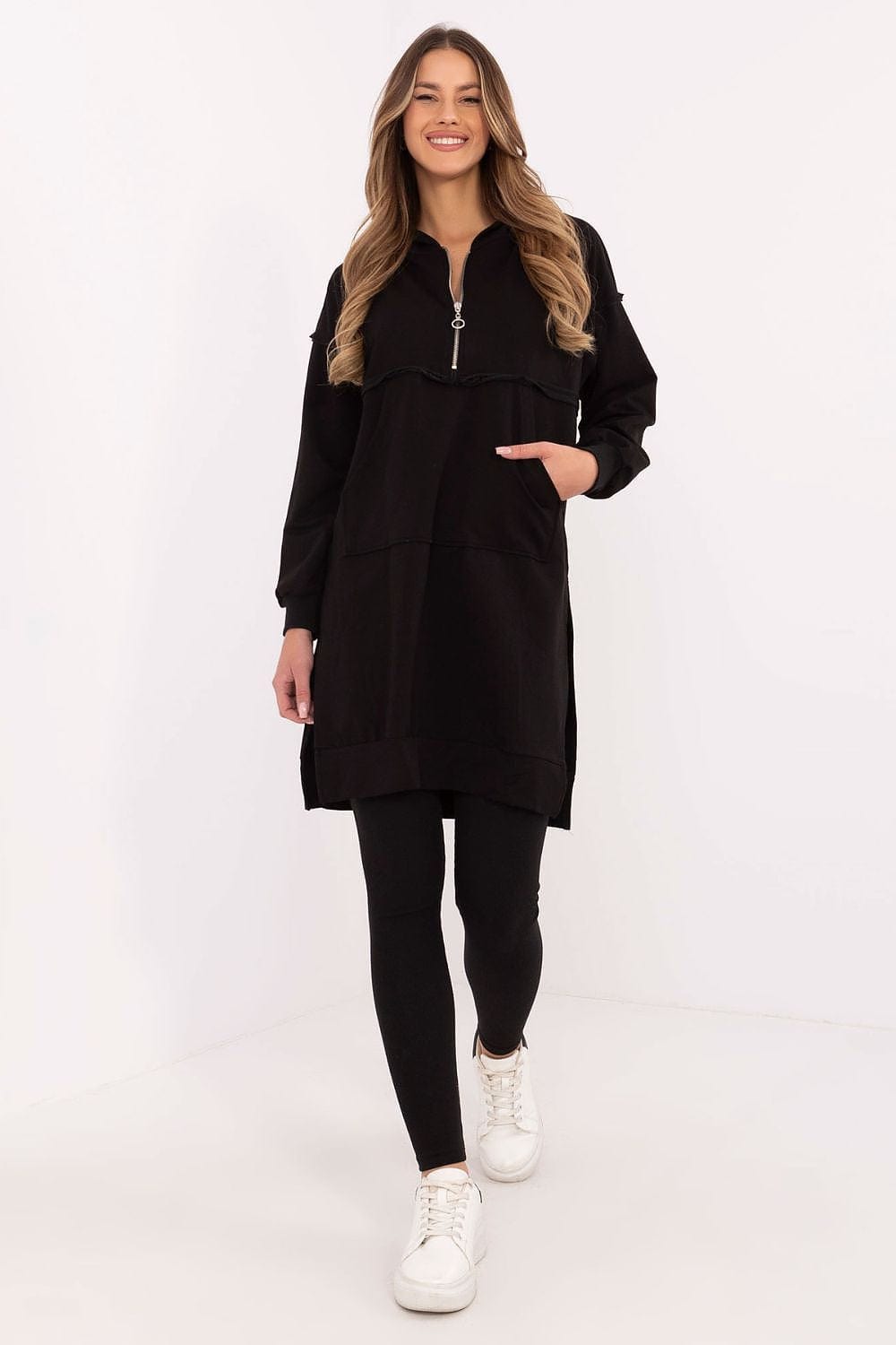 Women Hooded Set Sweatshirt Leggings Cotton - ShalayeFashion