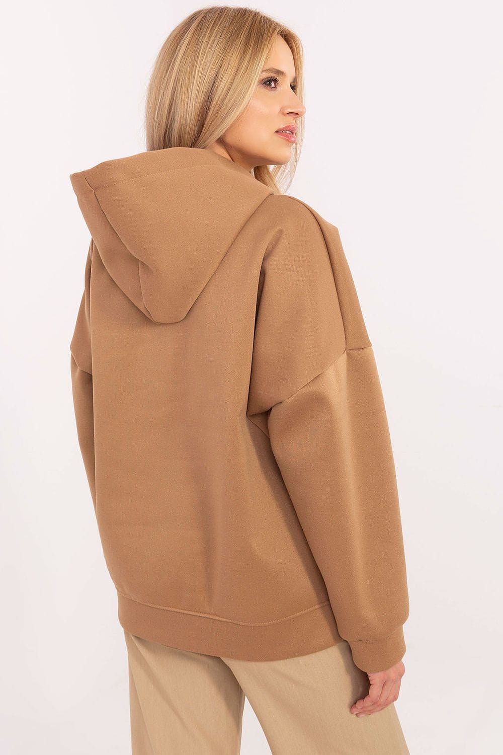 Women Hoodie Teddy Bear Patch Pocket - ShalayeFashion