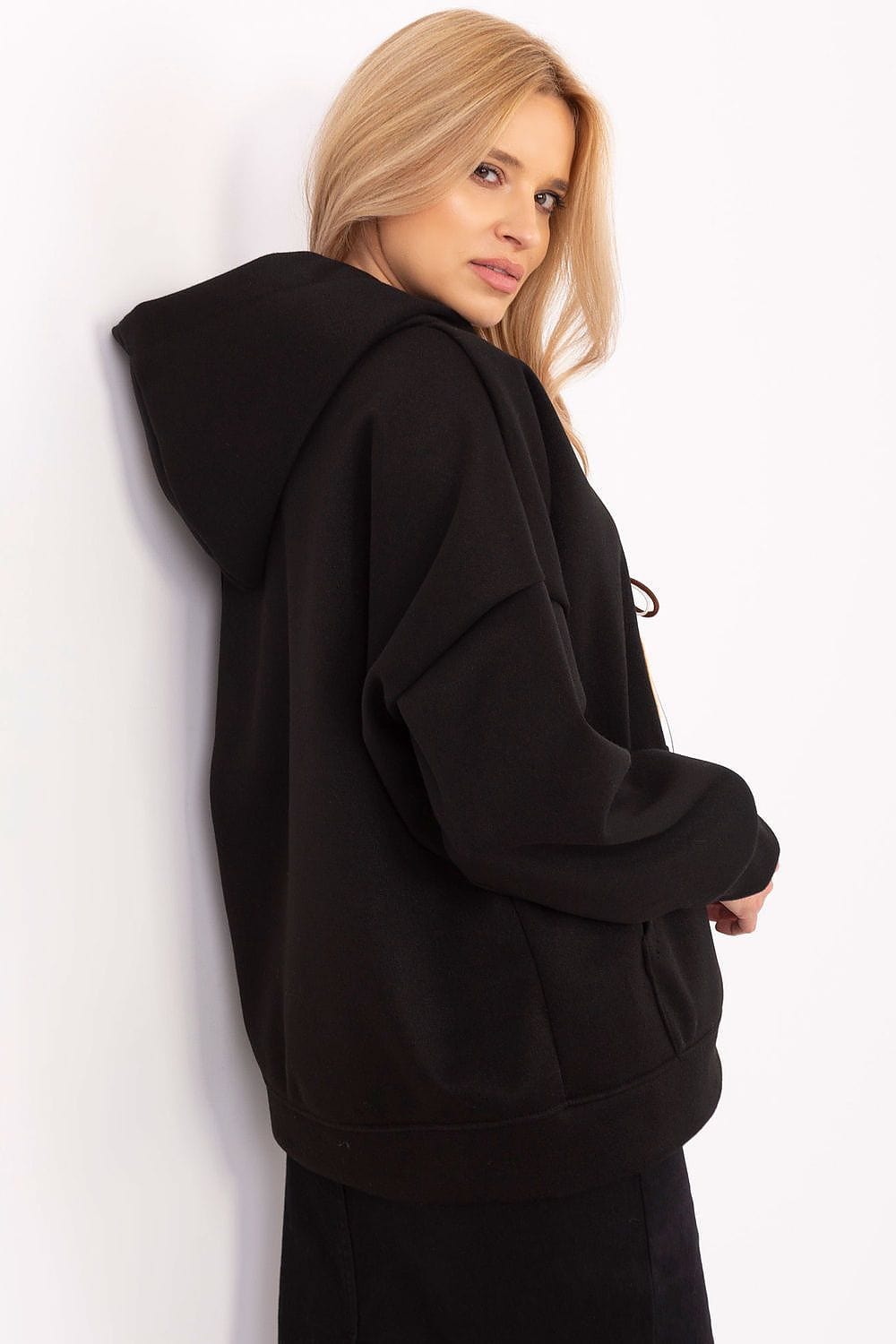 Women Hoodie Teddy Bear Patch Pocket - ShalayeFashion