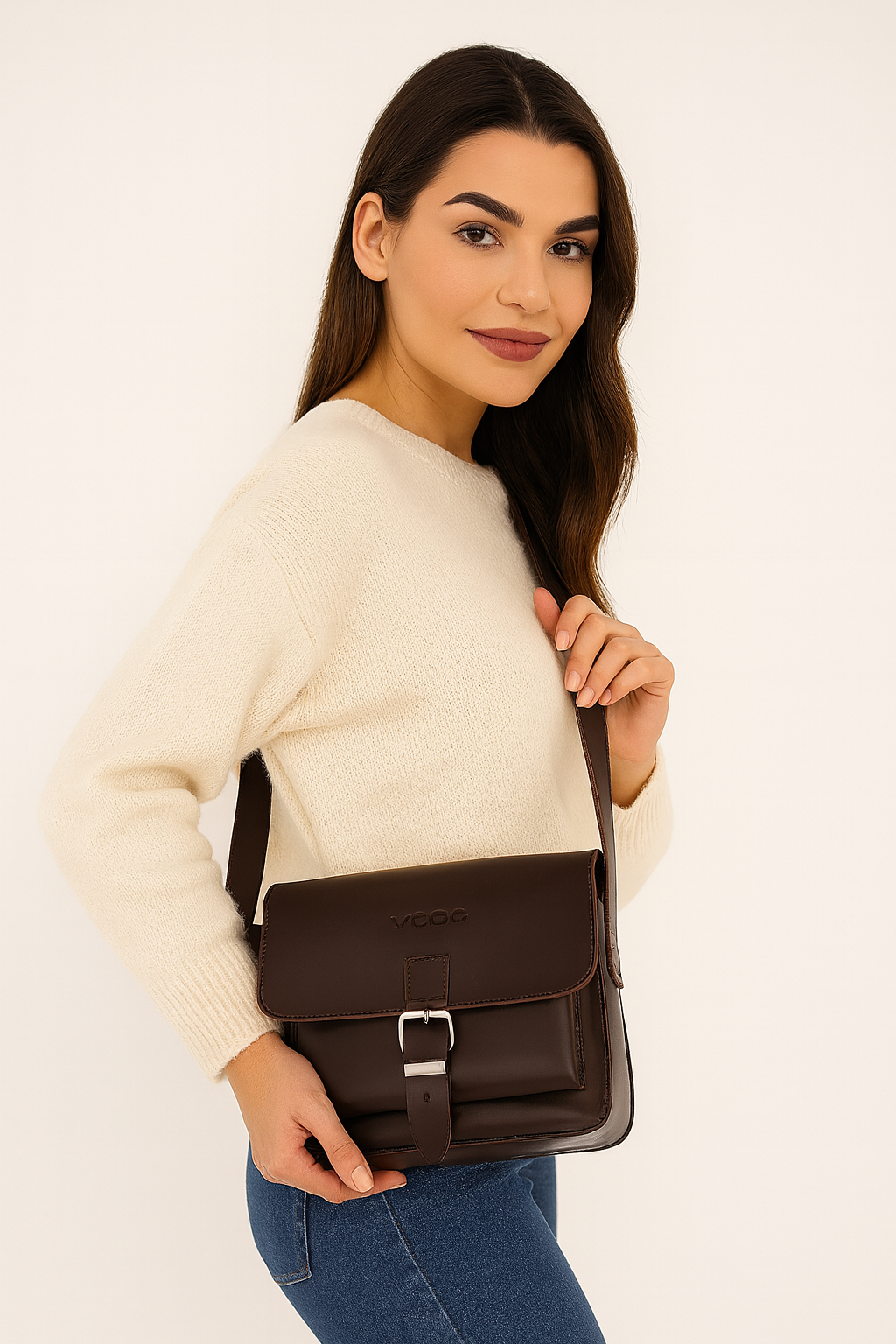 Women Leather Shoulder Bag Vintage Purse - ShalayeFashion