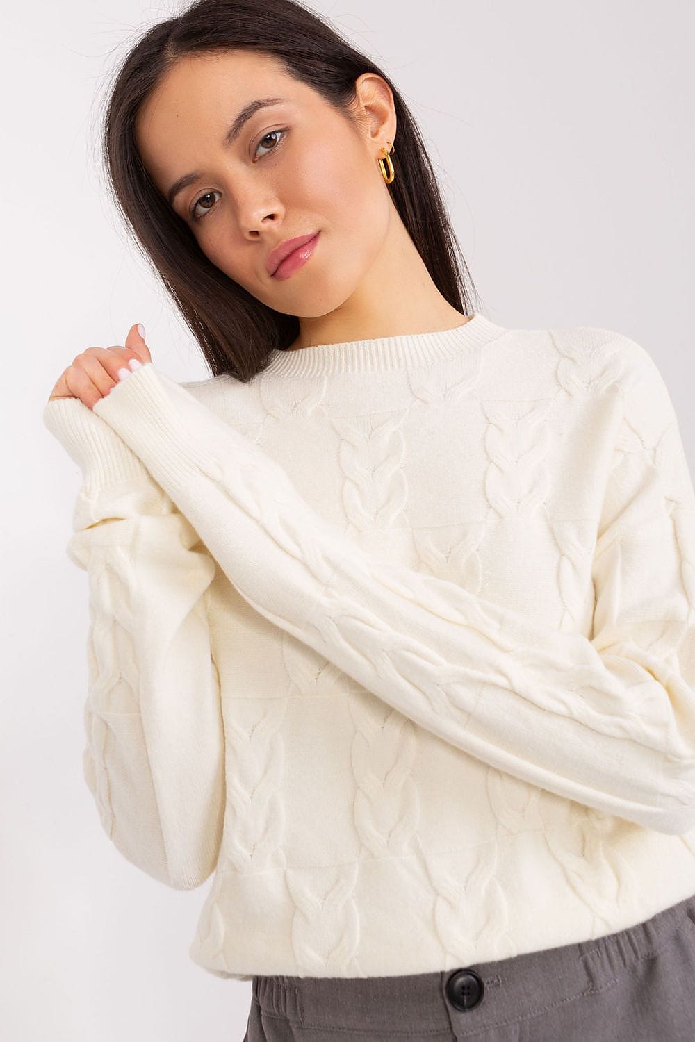 Women Long Sleeve Knitted Sweater - ShalayeFashion
