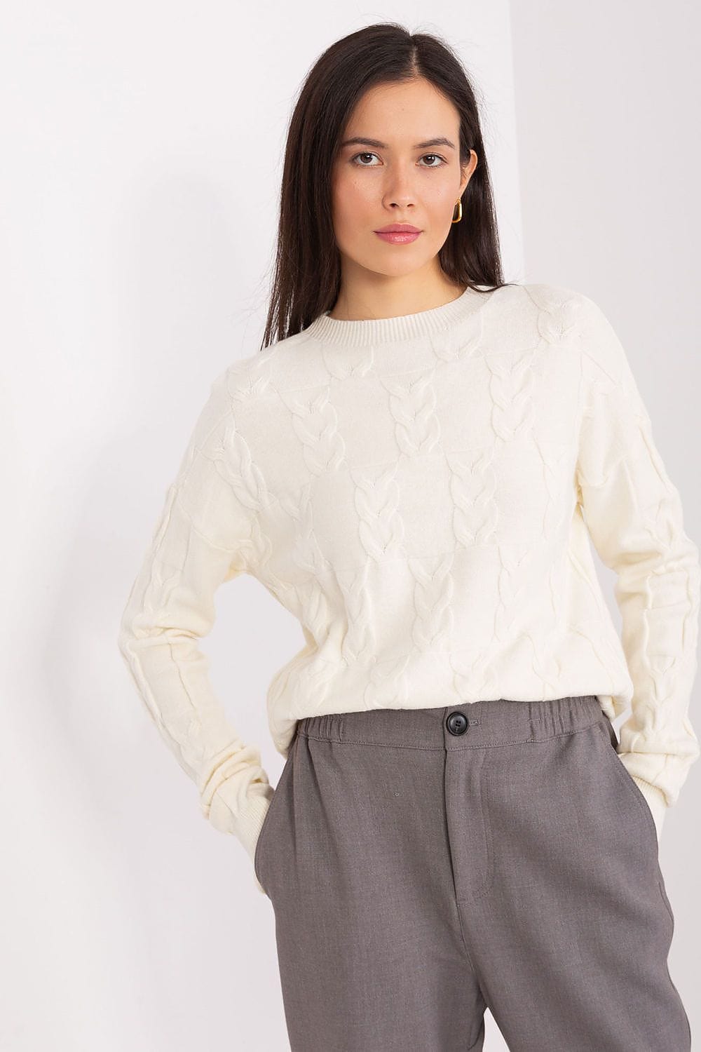 Women Long Sleeve Knitted Sweater - ShalayeFashion