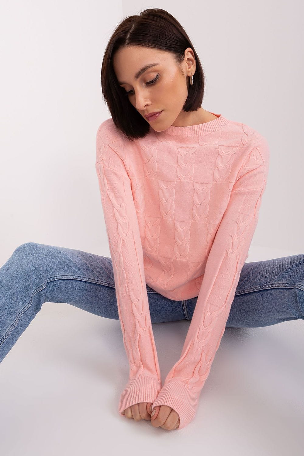 Women Long Sleeve Knitted Sweater - ShalayeFashion