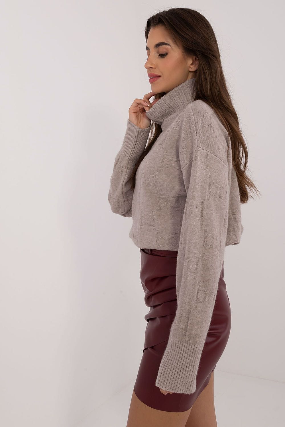 Women Long Sleeve Sweater Button Cuffs - ShalayeFashion