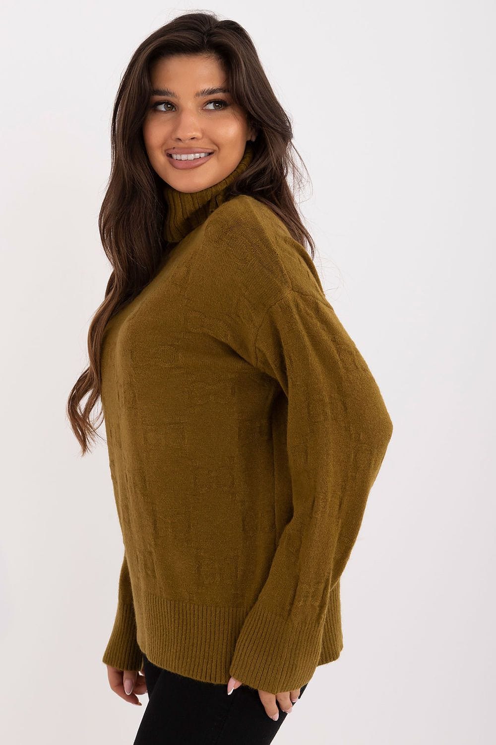 Women Long Sleeve Sweater Button Cuffs - ShalayeFashion