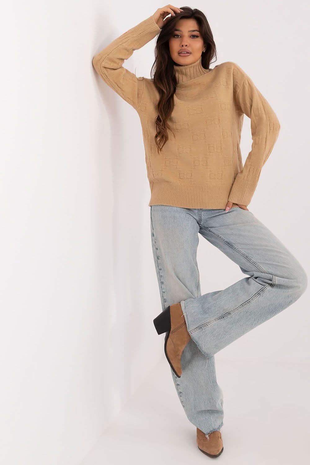 Women Long Sleeve Sweater Button Cuffs - ShalayeFashion