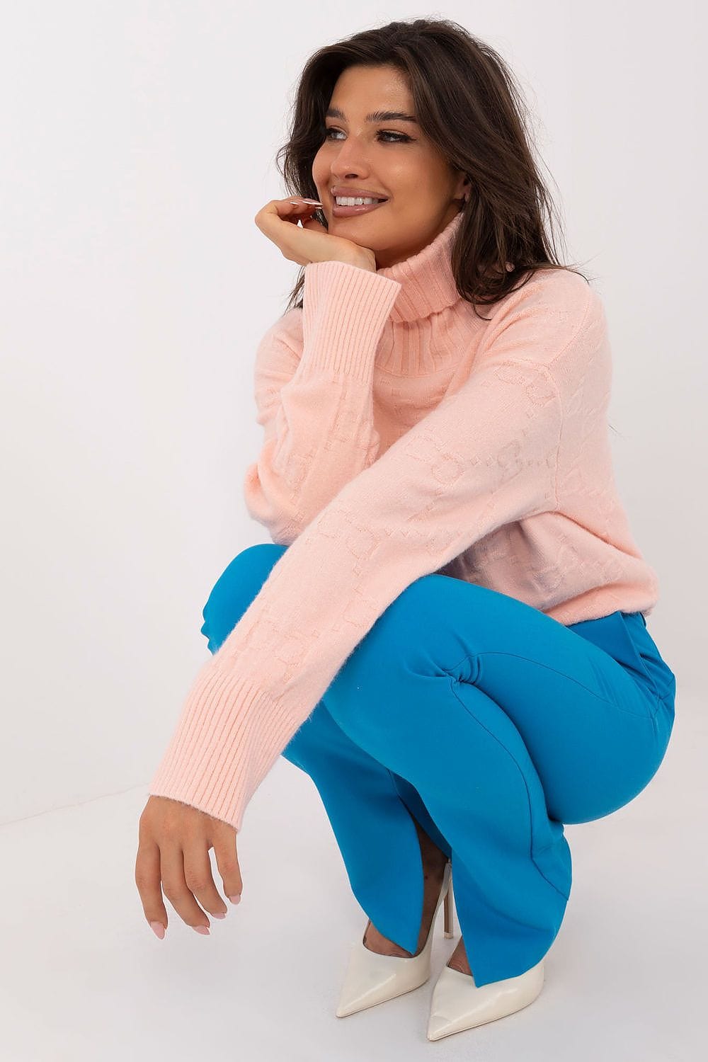 Women Long Sleeve Sweater Button Cuffs - ShalayeFashion