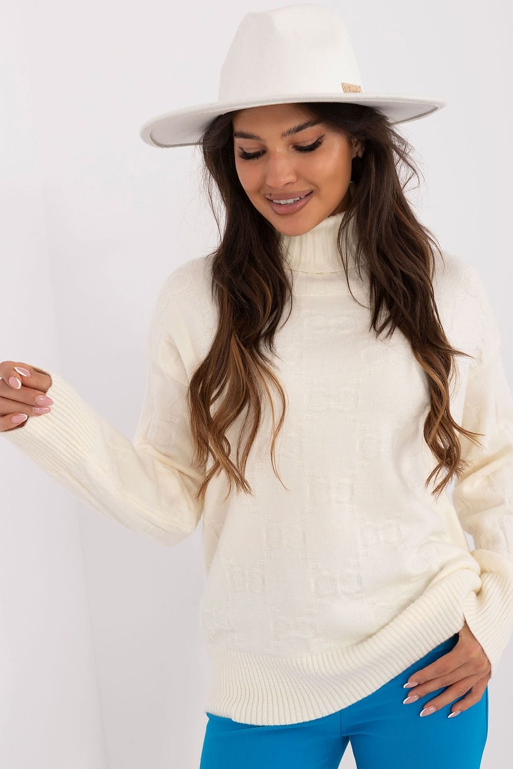 Women Long Sleeve Sweater Button Cuffs - ShalayeFashion