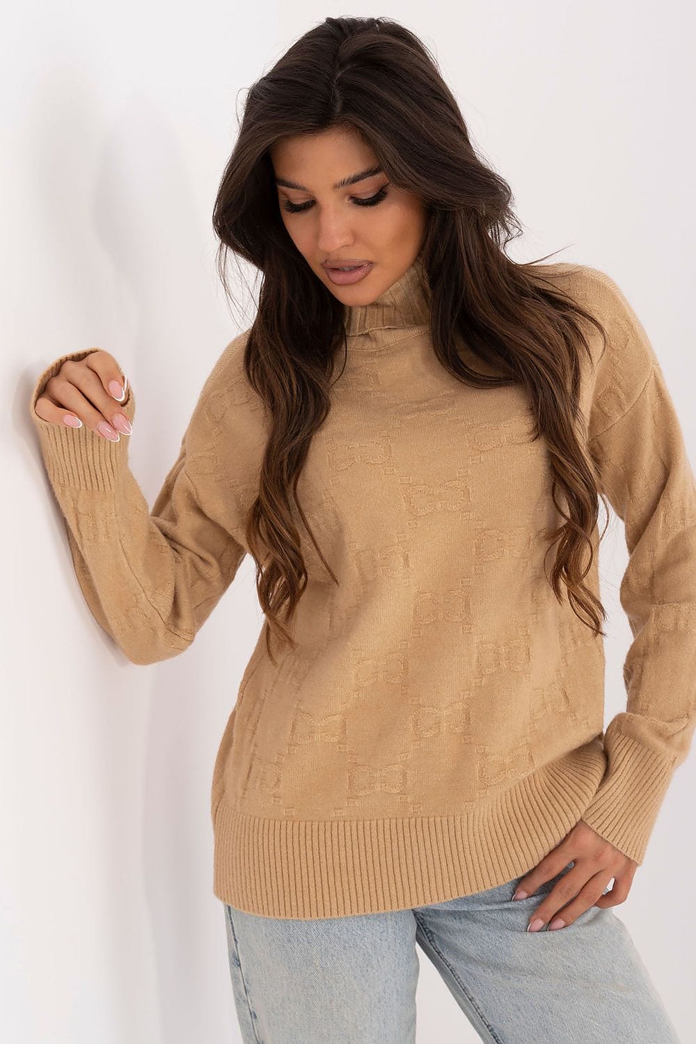 Women Long Sleeve Sweater Button Cuffs - ShalayeFashion