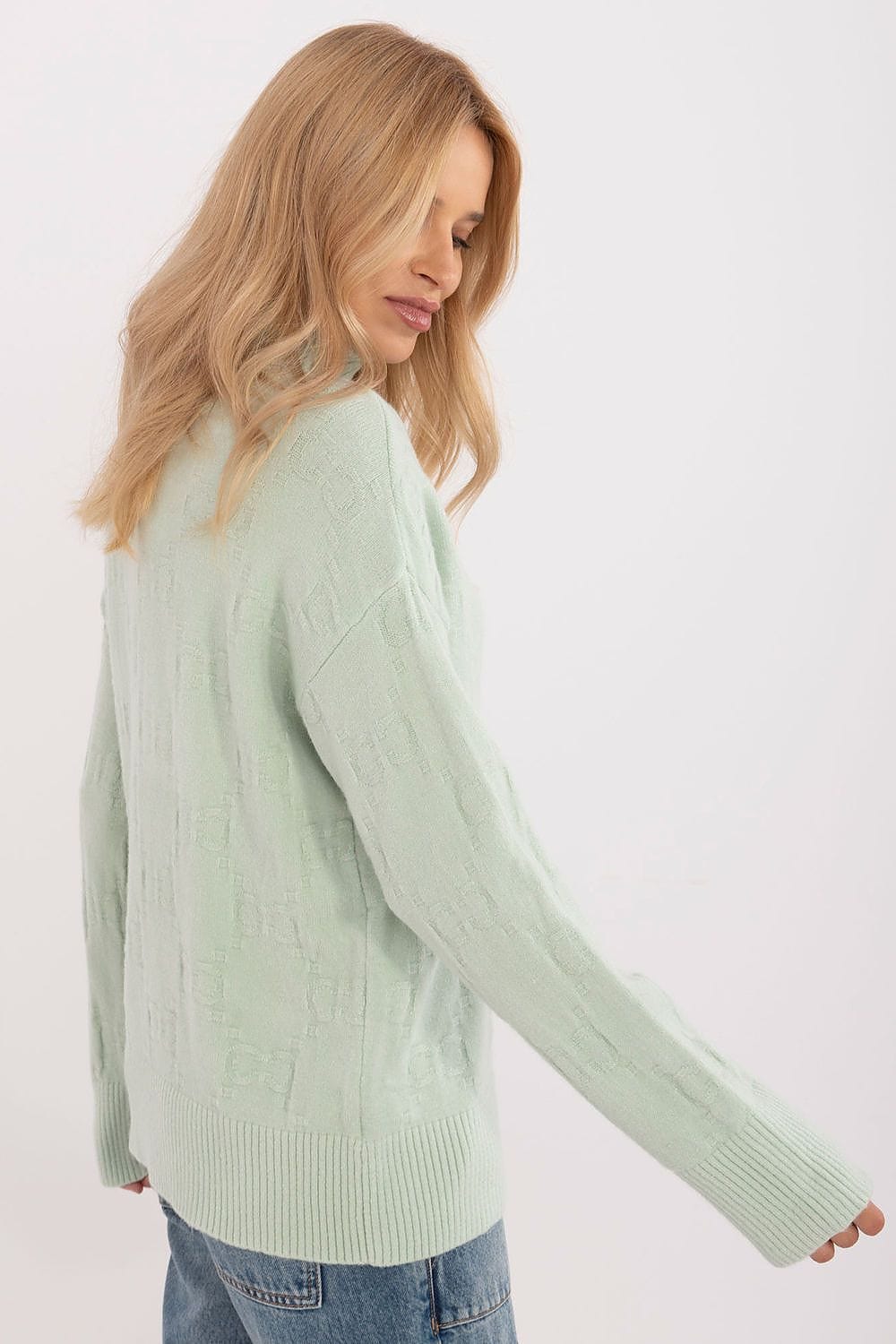 Women Long Sleeve Sweater Button Cuffs - ShalayeFashion