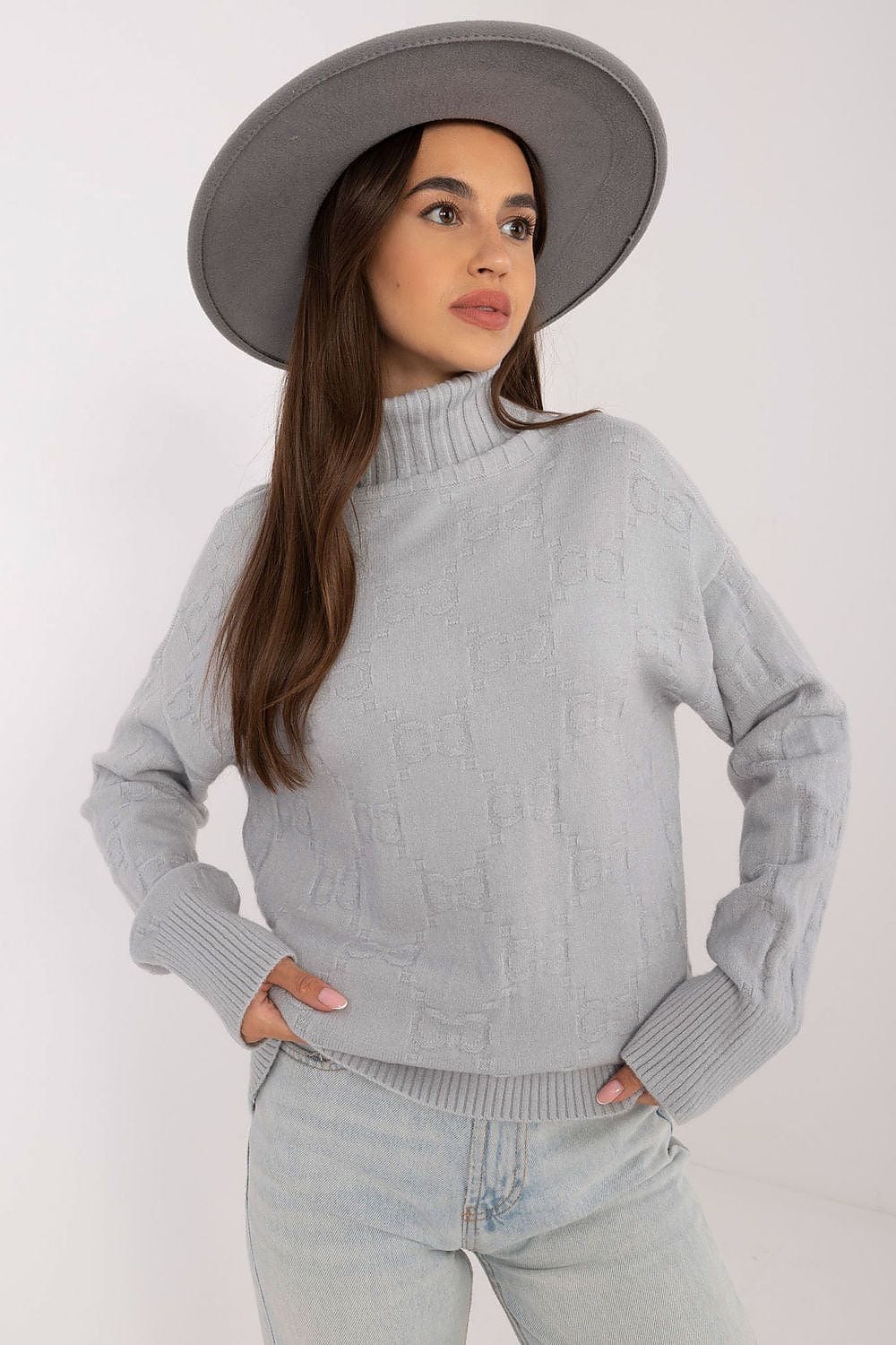 Women Long Sleeve Sweater Button Cuffs - ShalayeFashion