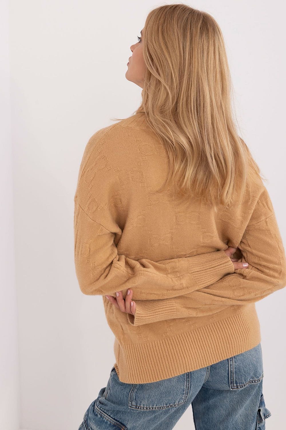 Women Long Sleeve Sweater Button Cuffs - ShalayeFashion