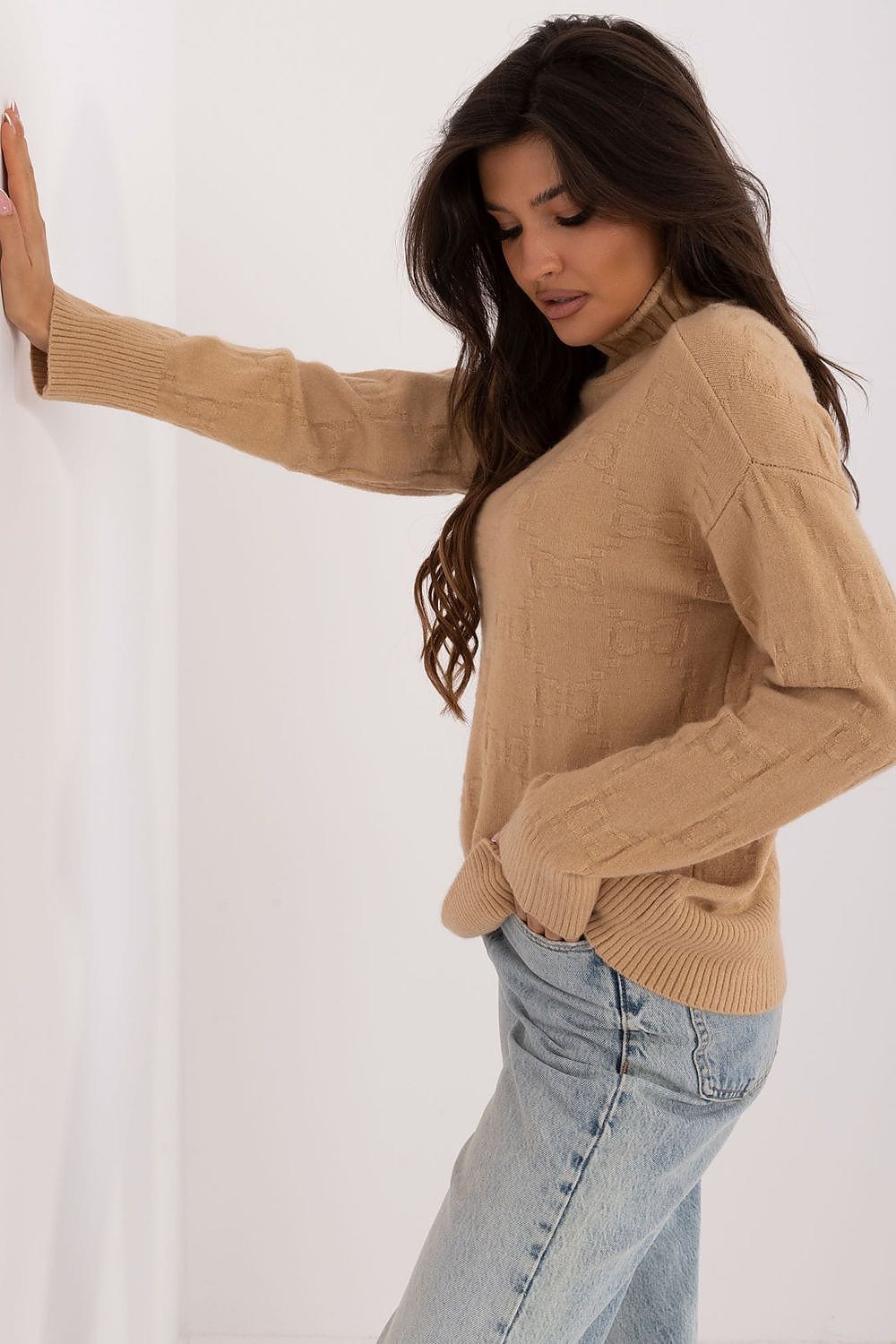 Women Long Sleeve Sweater Button Cuffs - ShalayeFashion