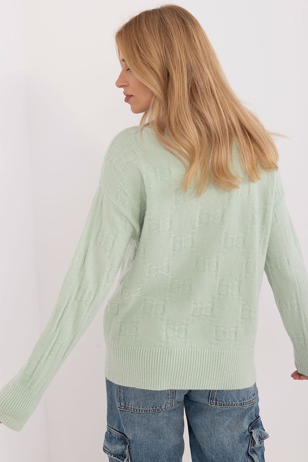 Women Long Sleeve Sweater Button Cuffs - ShalayeFashion