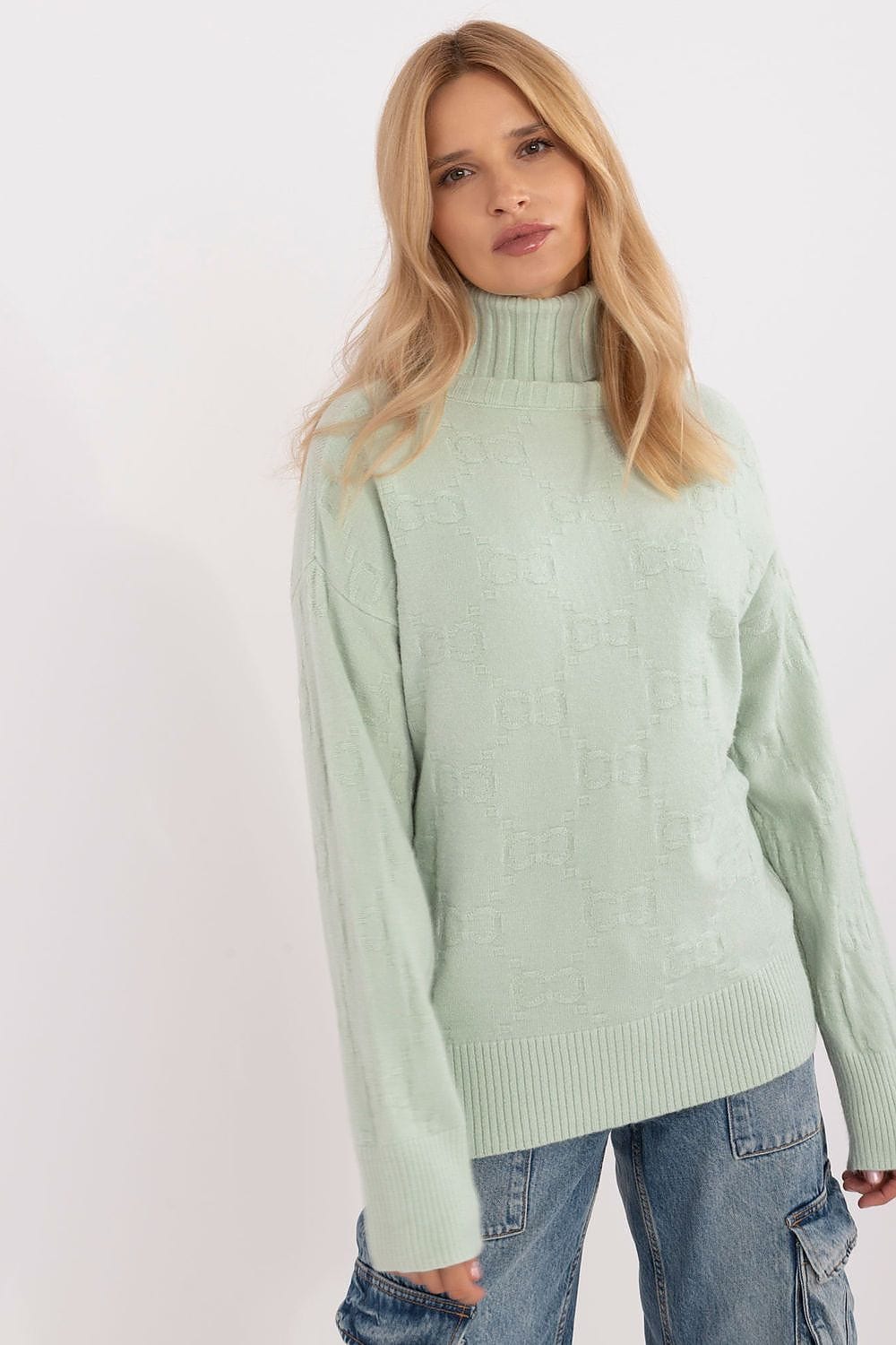 Women Long Sleeve Sweater Button Cuffs - ShalayeFashion